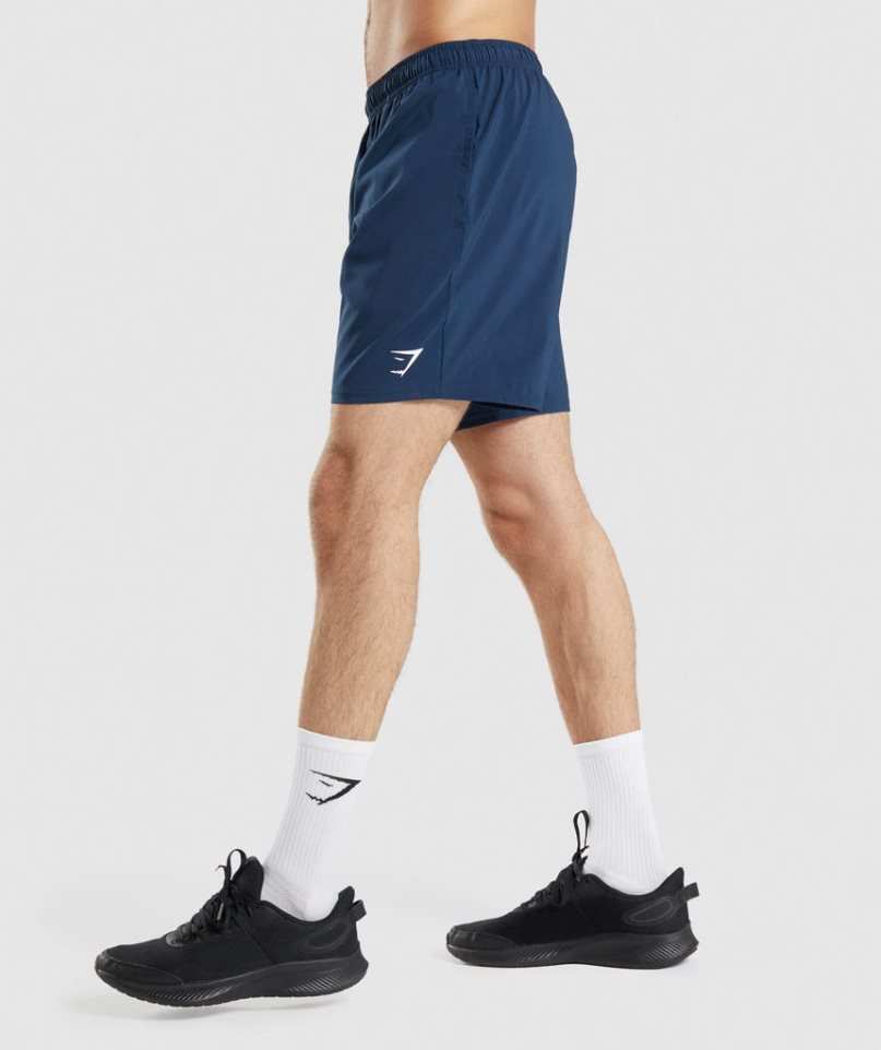 Men's Gymshark Arrival Shorts Navy | CA 5731D6